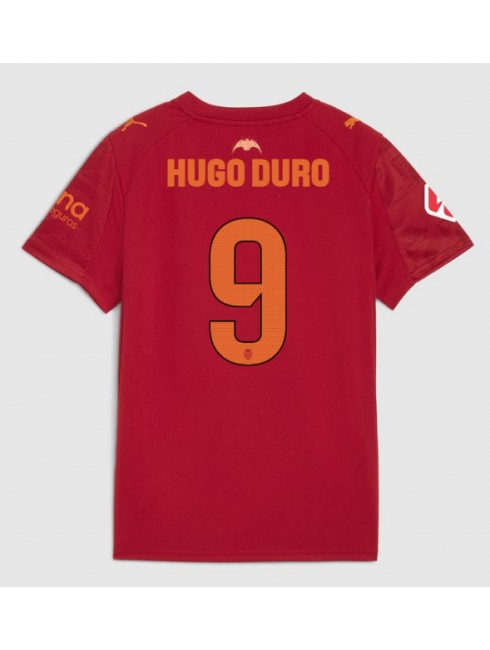 Valencia Hugo Duro #9 Replika Borta Kläder 2025-26 Kortärmad Valencia Hugo Duro #9 Replika Borta Kläder 2025-26 Kortärmad